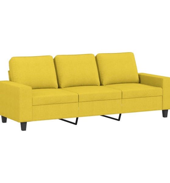 3-Sitzer-Sofa Hellgelb 180 cm Stoff