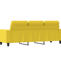 3-Sitzer-Sofa Hellgelb 180 cm Stoff
