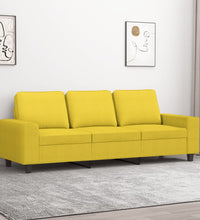 3-Sitzer-Sofa Hellgelb 180 cm Stoff