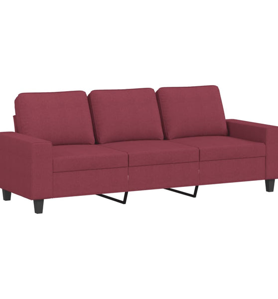 3-Sitzer-Sofa Weinrot 180 cm Stoff