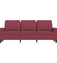 3-Sitzer-Sofa Weinrot 180 cm Stoff