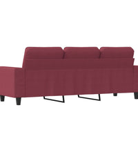 3-Sitzer-Sofa Weinrot 180 cm Stoff