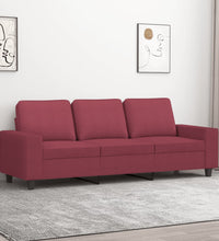 3-Sitzer-Sofa Weinrot 180 cm Stoff