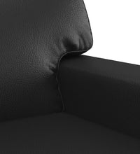 2-Sitzer-Sofa Schwarz 120 cm Kunstleder