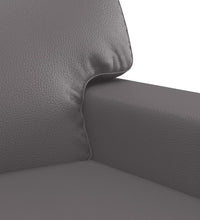 2-Sitzer-Sofa Grau 120 cm Kunstleder