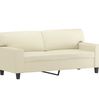 2-Sitzer-Sofa Creme 140 cm Kunstleder