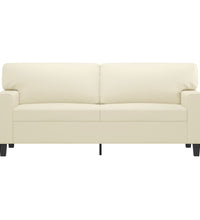 2-Sitzer-Sofa Creme 140 cm Kunstleder