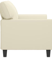 2-Sitzer-Sofa Creme 140 cm Kunstleder