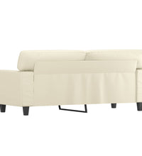 2-Sitzer-Sofa Creme 140 cm Kunstleder