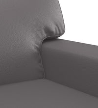 2-Sitzer-Sofa Grau 140 cm Kunstleder