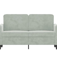2-Sitzer-Sofa Hellgrau 120 cm Samt
