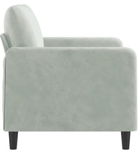 2-Sitzer-Sofa Hellgrau 120 cm Samt