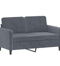 2-Sitzer-Sofa Dunkelgrau 120 cm Samt