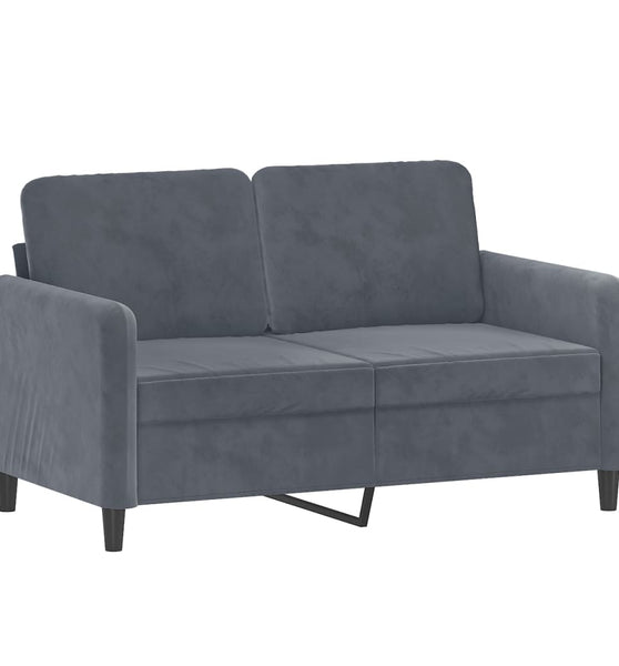 2-Sitzer-Sofa Dunkelgrau 120 cm Samt