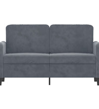 2-Sitzer-Sofa Dunkelgrau 120 cm Samt