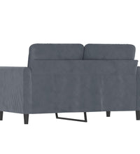 2-Sitzer-Sofa Dunkelgrau 120 cm Samt