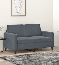 2-Sitzer-Sofa Dunkelgrau 120 cm Samt