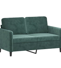 2-Sitzer-Sofa Dunkelgrün 120 cm Samt