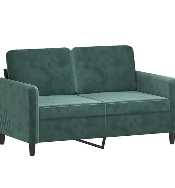 2-Sitzer-Sofa Dunkelgrün 120 cm Samt