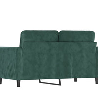 2-Sitzer-Sofa Dunkelgrün 120 cm Samt