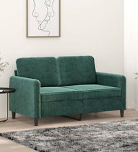 2-Sitzer-Sofa Dunkelgrün 120 cm Samt