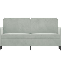 2-Sitzer-Sofa Hellgrau 140 cm Samt