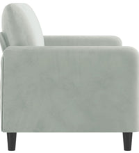 2-Sitzer-Sofa Hellgrau 140 cm Samt