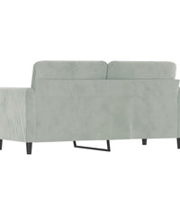 2-Sitzer-Sofa Hellgrau 140 cm Samt