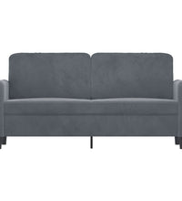 2-Sitzer-Sofa Dunkelgrau 140 cm Samt