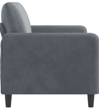 2-Sitzer-Sofa Dunkelgrau 140 cm Samt