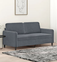 2-Sitzer-Sofa Dunkelgrau 140 cm Samt