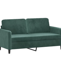 2-Sitzer-Sofa Dunkelgrün 140 cm Samt