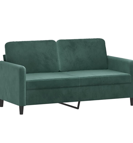 2-Sitzer-Sofa Dunkelgrün 140 cm Samt