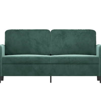 2-Sitzer-Sofa Dunkelgrün 140 cm Samt