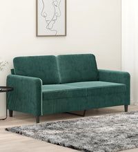 2-Sitzer-Sofa Dunkelgrün 140 cm Samt