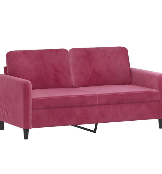 2-Sitzer-Sofa Weinrot 140 cm Samt