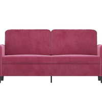 2-Sitzer-Sofa Weinrot 140 cm Samt