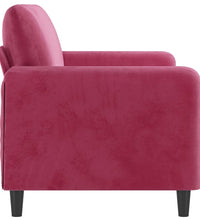 2-Sitzer-Sofa Weinrot 140 cm Samt