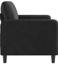 2-Sitzer-Sofa Schwarz 140 cm Samt