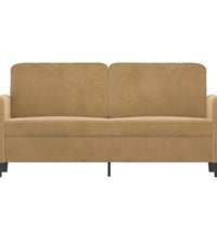 2-Sitzer-Sofa Braun 140 cm Samt