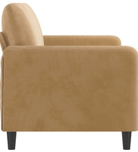 2-Sitzer-Sofa Braun 140 cm Samt