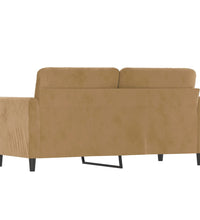 2-Sitzer-Sofa Braun 140 cm Samt