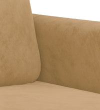 2-Sitzer-Sofa Braun 140 cm Samt