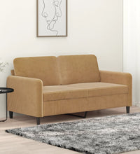 2-Sitzer-Sofa Braun 140 cm Samt