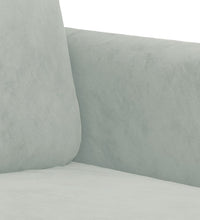 3-Sitzer-Sofa Hellgrau 180 cm Samt