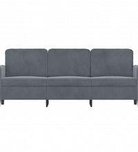 3-Sitzer-Sofa Dunkelgrau 180 cm Samt