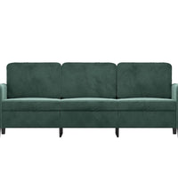 3-Sitzer-Sofa Dunkelgrün 180 cm Samt