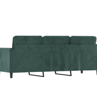 3-Sitzer-Sofa Dunkelgrün 180 cm Samt