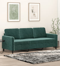 3-Sitzer-Sofa Dunkelgrün 180 cm Samt