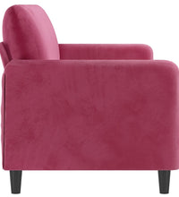 3-Sitzer-Sofa Weinrot 180 cm Samt